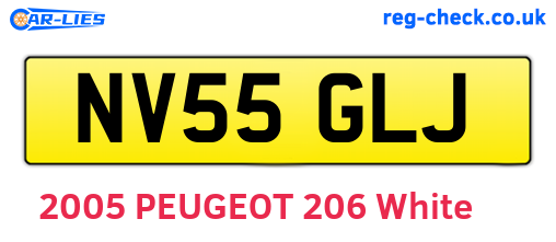 NV55GLJ are the vehicle registration plates.