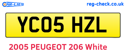YC05HZL are the vehicle registration plates.