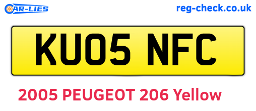 KU05NFC are the vehicle registration plates.