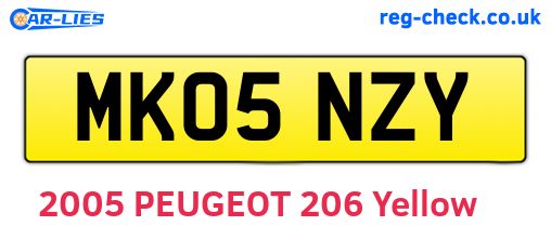 MK05NZY are the vehicle registration plates.