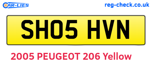 SH05HVN are the vehicle registration plates.