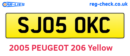 SJ05OKC are the vehicle registration plates.