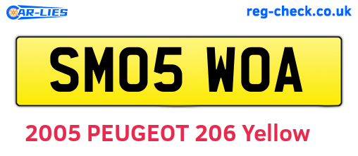 SM05WOA are the vehicle registration plates.
