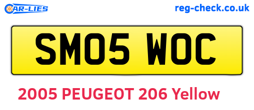 SM05WOC are the vehicle registration plates.