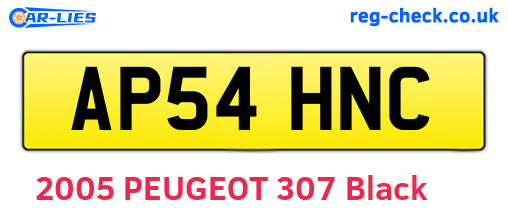 AP54HNC are the vehicle registration plates.