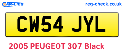 CW54JYL are the vehicle registration plates.