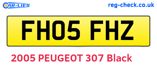 FH05FHZ are the vehicle registration plates.