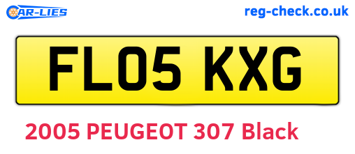 FL05KXG are the vehicle registration plates.