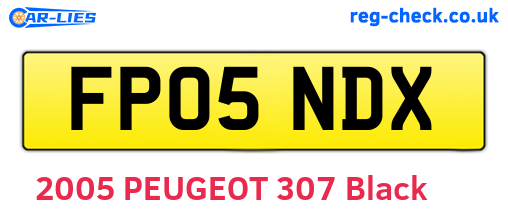 FP05NDX are the vehicle registration plates.