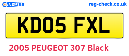 KD05FXL are the vehicle registration plates.