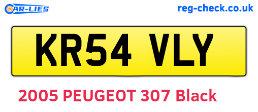 KR54VLY are the vehicle registration plates.