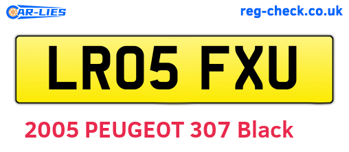 LR05FXU are the vehicle registration plates.