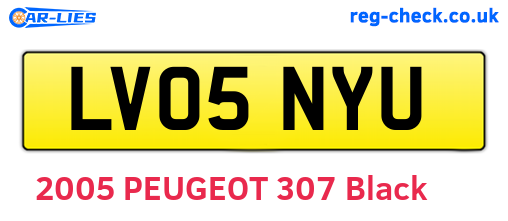LV05NYU are the vehicle registration plates.