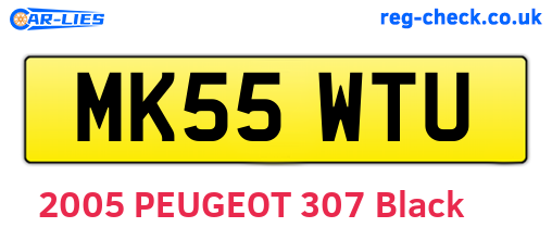 MK55WTU are the vehicle registration plates.