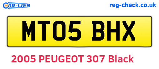 MT05BHX are the vehicle registration plates.