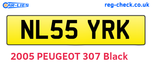 NL55YRK are the vehicle registration plates.