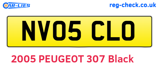 NV05CLO are the vehicle registration plates.
