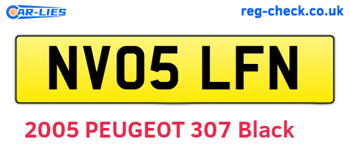 NV05LFN are the vehicle registration plates.