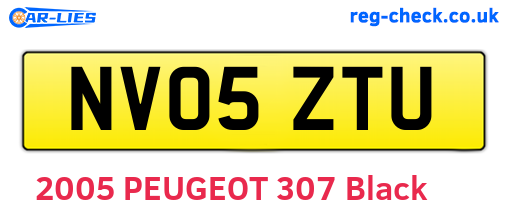 NV05ZTU are the vehicle registration plates.