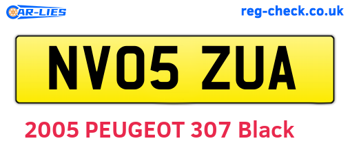 NV05ZUA are the vehicle registration plates.