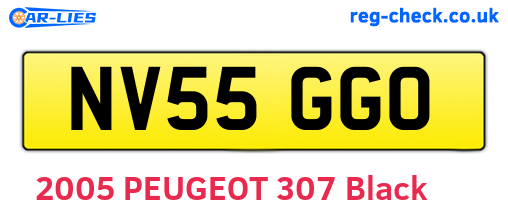 NV55GGO are the vehicle registration plates.