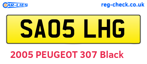 SA05LHG are the vehicle registration plates.
