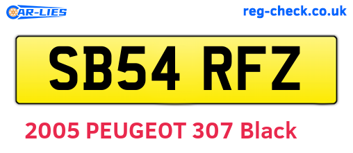 SB54RFZ are the vehicle registration plates.
