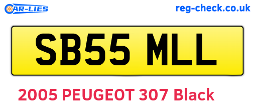 SB55MLL are the vehicle registration plates.