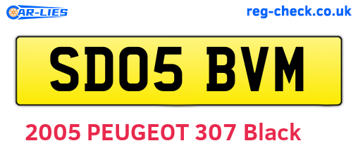 SD05BVM are the vehicle registration plates.