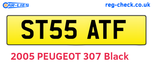 ST55ATF are the vehicle registration plates.