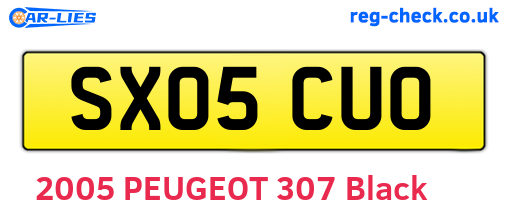 SX05CUO are the vehicle registration plates.