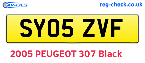 SY05ZVF are the vehicle registration plates.