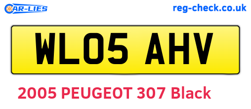WL05AHV are the vehicle registration plates.