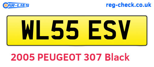 WL55ESV are the vehicle registration plates.