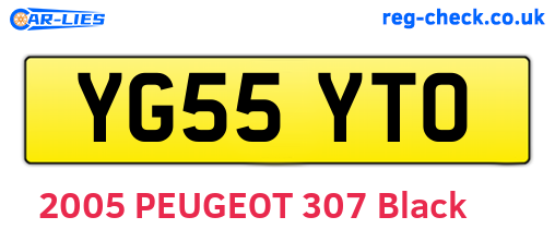 YG55YTO are the vehicle registration plates.