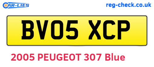BV05XCP are the vehicle registration plates.