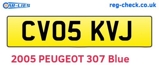 CV05KVJ are the vehicle registration plates.