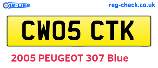 CW05CTK are the vehicle registration plates.