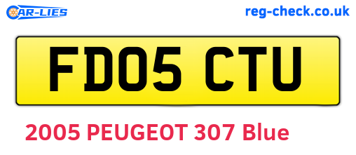 FD05CTU are the vehicle registration plates.