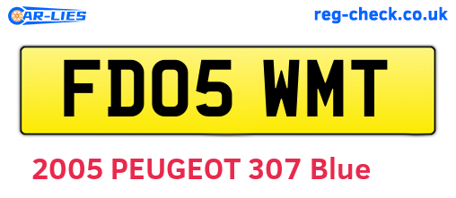 FD05WMT are the vehicle registration plates.