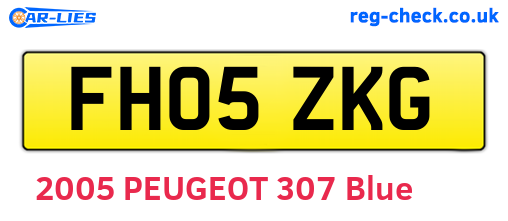 FH05ZKG are the vehicle registration plates.