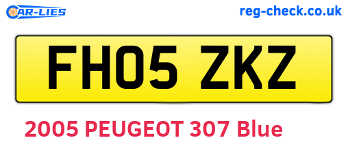 FH05ZKZ are the vehicle registration plates.