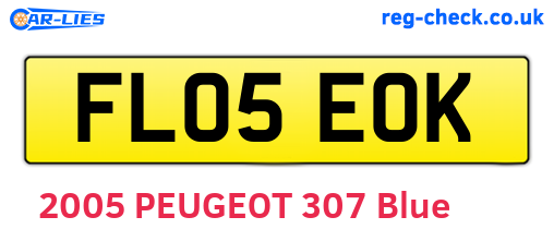 FL05EOK are the vehicle registration plates.