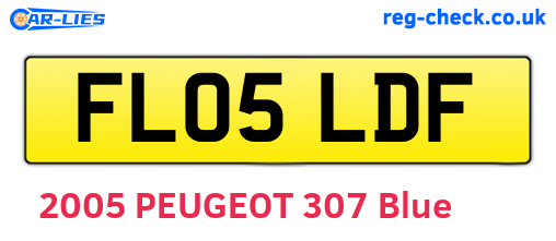 FL05LDF are the vehicle registration plates.