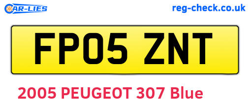 FP05ZNT are the vehicle registration plates.