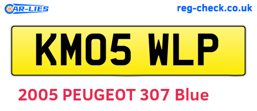 KM05WLP are the vehicle registration plates.
