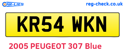 KR54WKN are the vehicle registration plates.