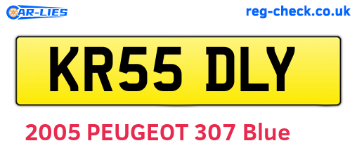 KR55DLY are the vehicle registration plates.