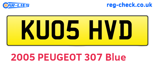 KU05HVD are the vehicle registration plates.