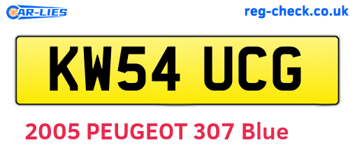 KW54UCG are the vehicle registration plates.